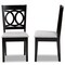 Baxton Studio Lenoir Grey Upholstered Espresso Wood 2-Piece Dining Chair Set 162-10524 - alternate 2